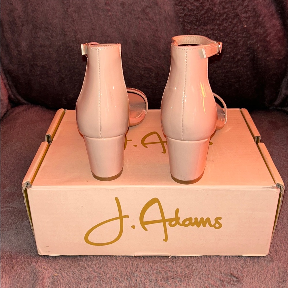J.Adams Women's Cream Block Heel Sandals - Picture 5 of 6